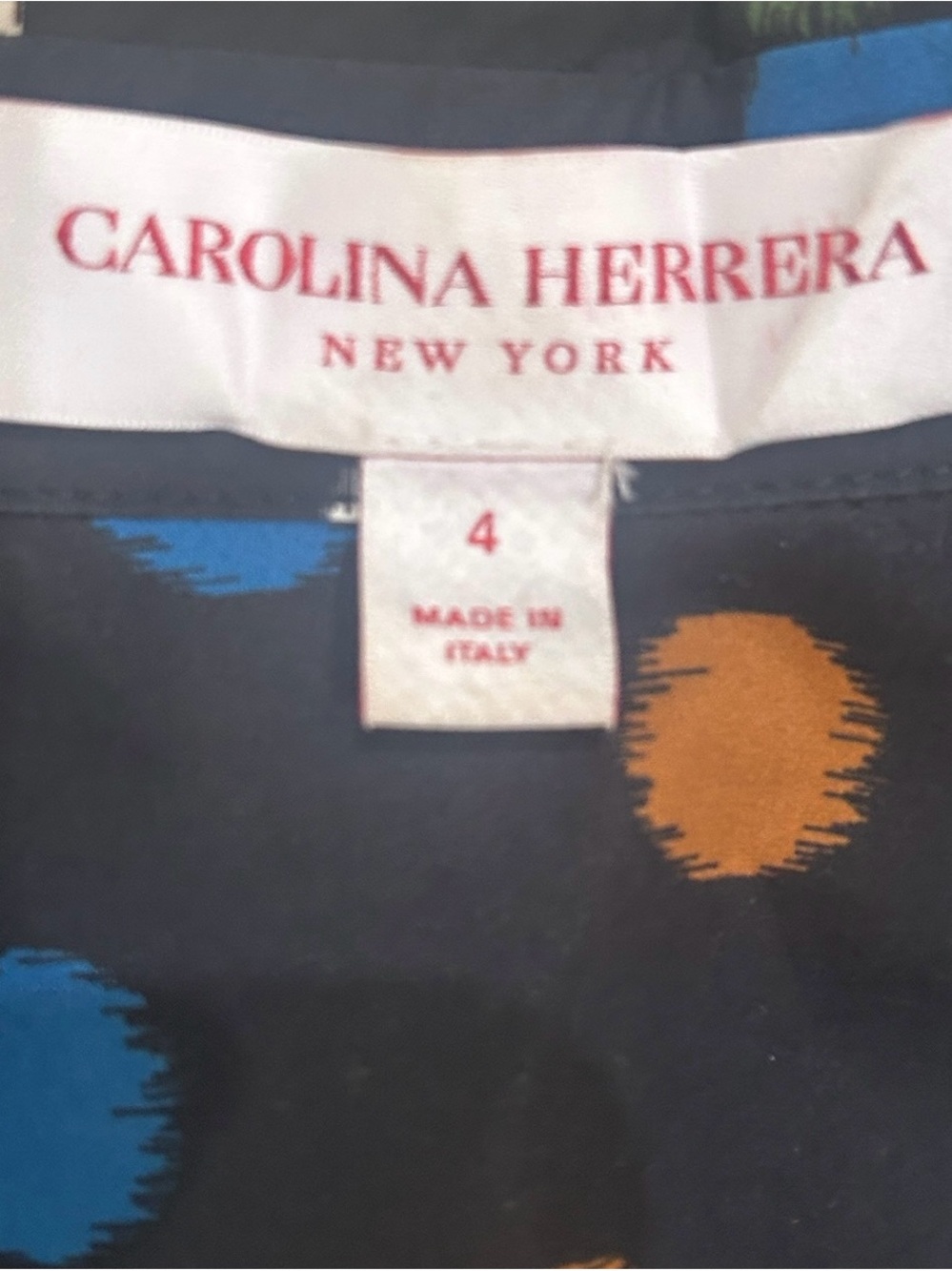 Carolina Herrera Black Button-Down Polka Dot Crop Top size 4 - Picture 13 of 14